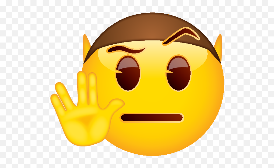 Face Doing The Vulcan Salute 0 - Coral Gables Fire Department Emoji,Saluting Emoji