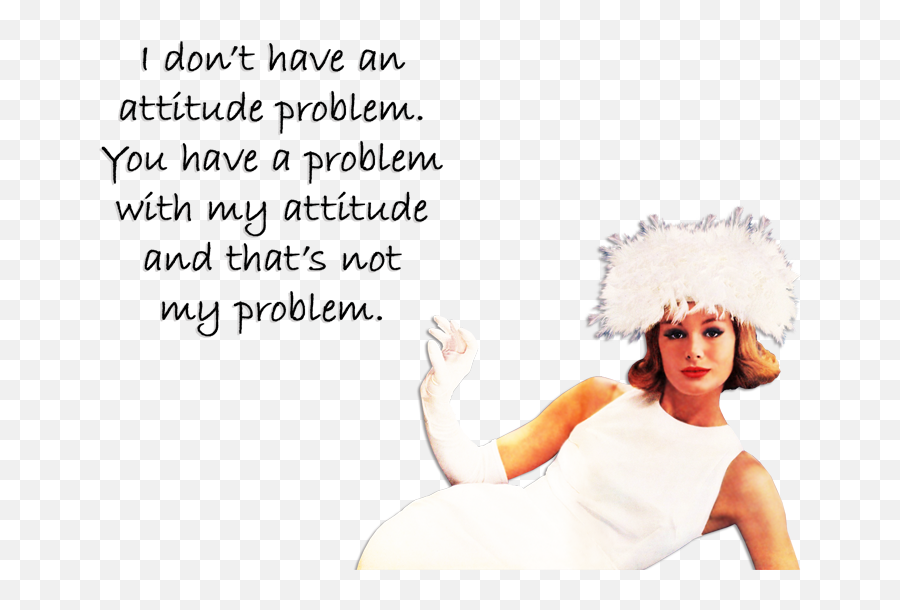 Quirky Quotes By Vintage Jennie Attitude Problem - Retro Woman Funny Quote Emoji,Unexpressed Emotions Quotes