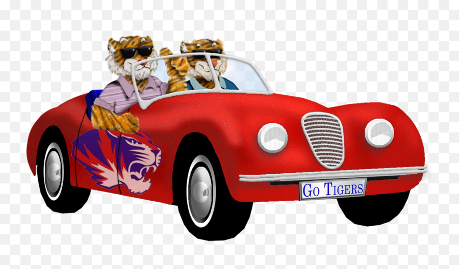 Tigers On The Road Sports Gpkmediacom - Antique Car Emoji,Classic Emoticons Cell Phone
