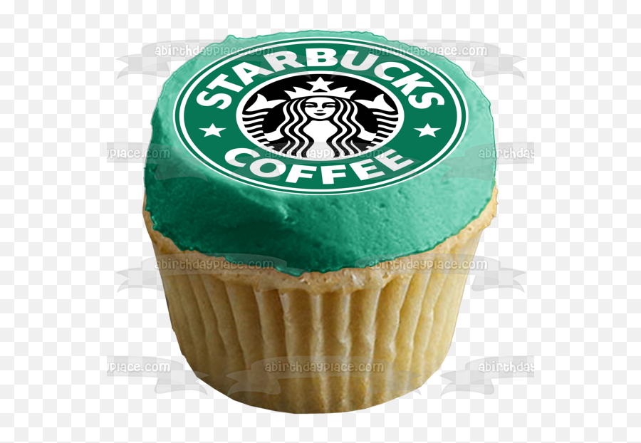 Starbucks Coffee Logo Edible Cake - A Birthday Place Emoji,Starbucks Emoticon For Facebook