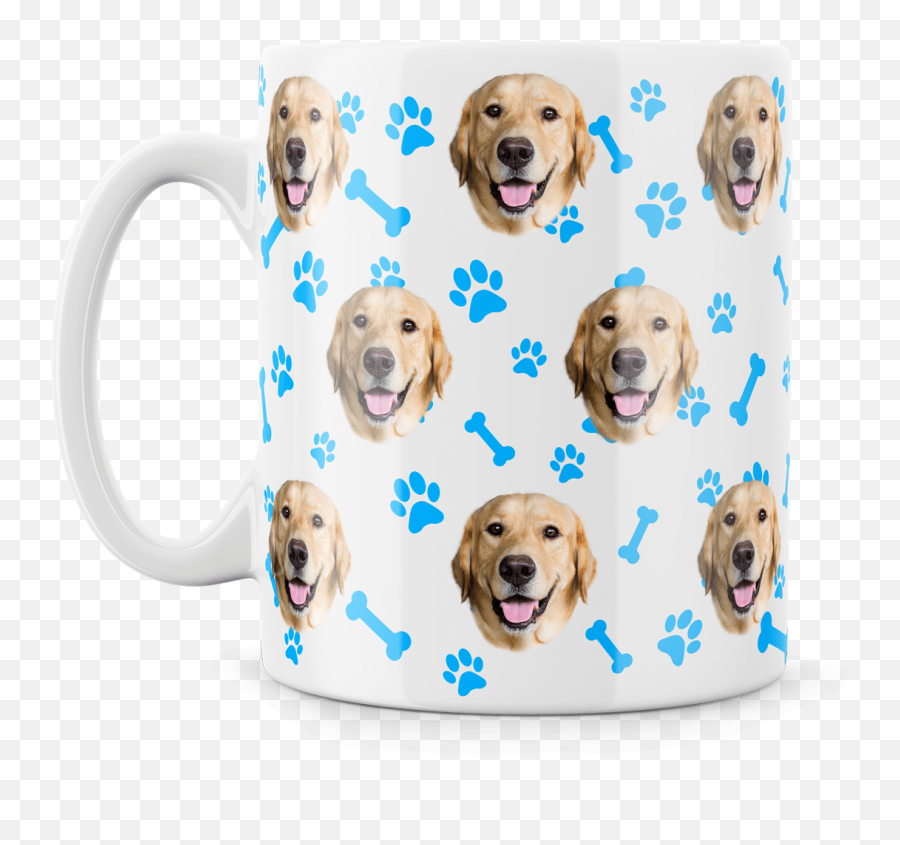 Personalized Mug With Dog Photo U2013 Pet Photo Mugs - Customizable Pet Cup With Face Emoji,Send Your Friends Cute Cream Labrador Retriver Emojis