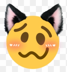 Woozy Catboy Emoji - Album On Imgur Cat Ears Picsart,Hand Stop Emoticon