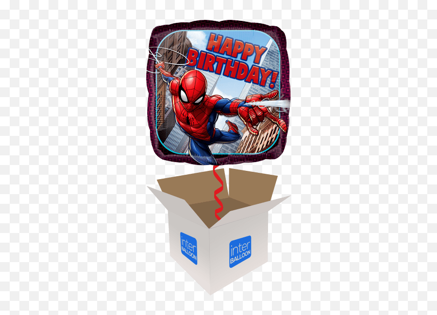 Ealing Helium Balloon Delivery In A Box Send Balloons To - Spiderman Picture Happy Birthday Emoji,Jumbo Emoji Pillows