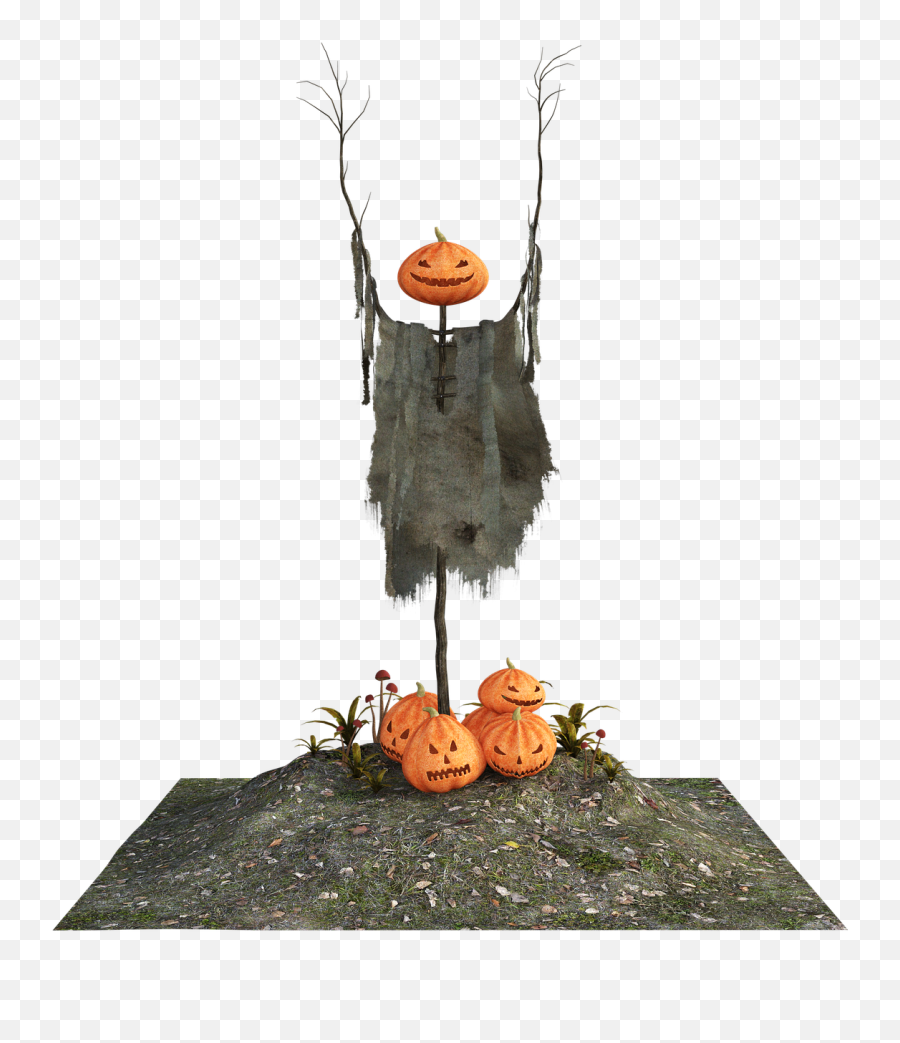 Skinny Scarecrow Pumpkin Ground - Free Image On Pixabay Emoji,Halloween Facebook Emoticons Scarecrow