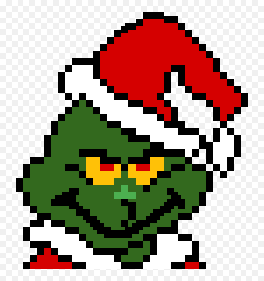 Pixilart - Christmas Pixel Art Templates Emoji,Grinch Emoticon