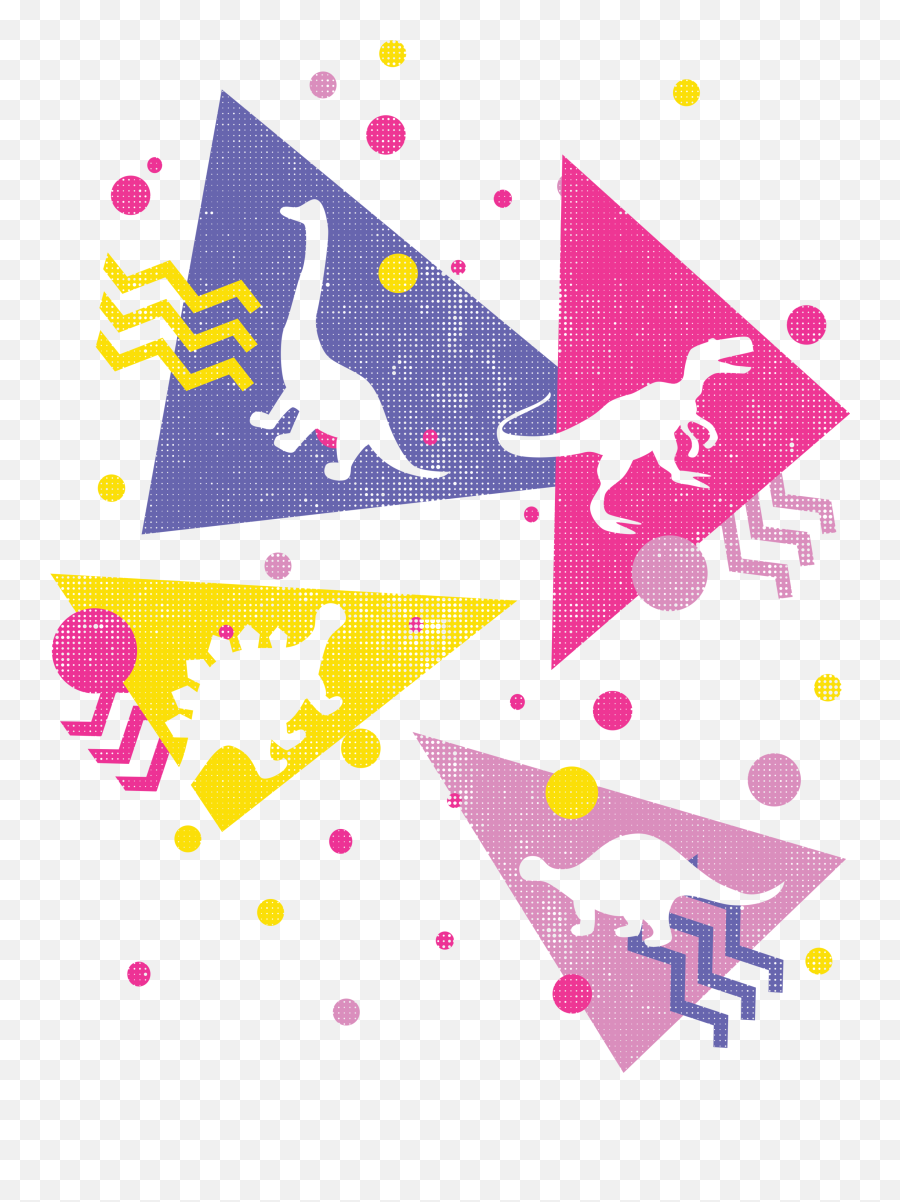 Retro 80u0027s Dinosaurs Kids Tie - Dye Tshirt Teeshirtpalace Emoji,Upsidedown Grey Triangle Emoji
