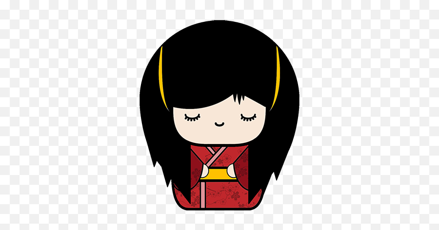 Kokeshi Animated Japanese Dolls - Hair Design Emoji,Japanese Dolls Emoji