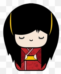 Kokeshi Animated Japanese Dolls - Hair Design Emoji,Japanese Dolls Emoji