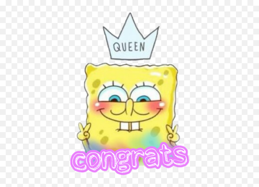 Congrats Sticker Challenge On Picsart - Cartoon Gambar Aesthetic Spongebob Emoji,Congrats Emoji
