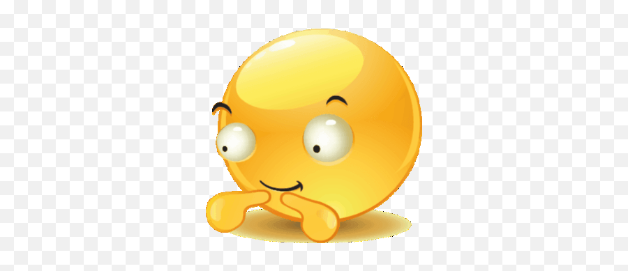 Imoji Shy From Powerdirector Animated Emoticons Funny - Shy Face Emoji Gif,Thinking Emoji Gif