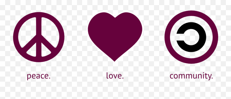 Download Peace Love Community Tyrian Purple Peace Symbol - Community Symbols Emoji,Peace And Love Emoji