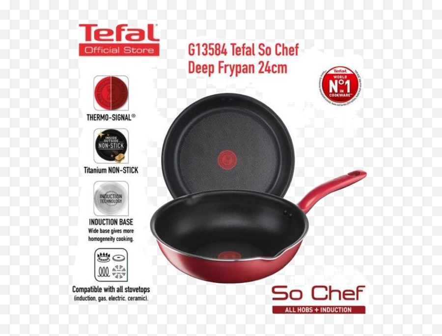 Tefal 24cm - Tefal So Chef Deep Frypan 24cm Emoji,Tefal Emotion