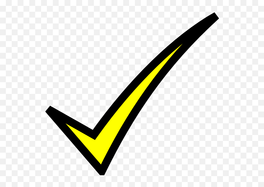 Check Mark Logos - Yellow Check Mark Clip Art Emoji,Tick Mark Emoji