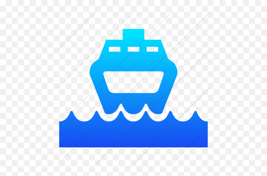 Iconsetc Simple Ios Blue Gradient Ocha Humanitarians - Red Ship Icon Png Emoji,Ferry Emoticon