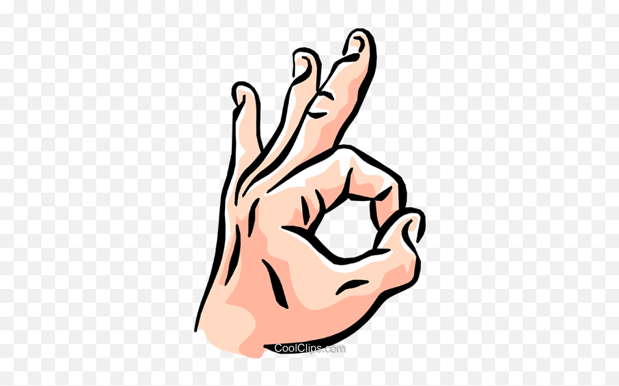 Handok Sign Royalty Free Vector Clip Art Illustration - Ok Illustration Emoji,Ok Hand Emoji