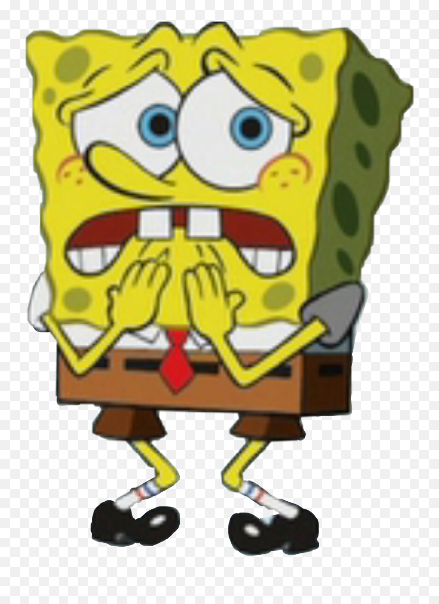 Spongebob Spongebob Sticker By Aaron - Scared Spongebob No Background Emoji,Spongebob Squarepants Dramatic Emoticons