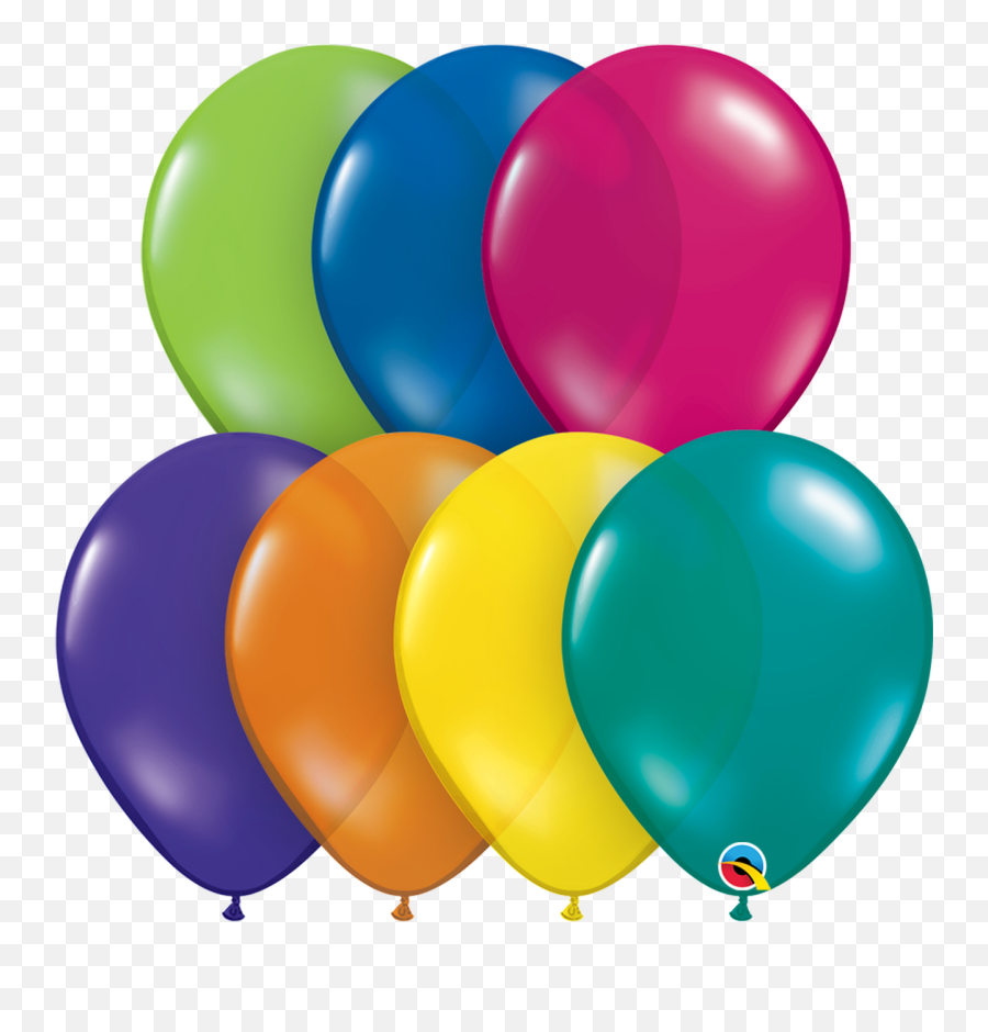 11 Qualatex Fantasy Assortment - 100 Ct Qualatex Jewel Toned Balloons Emoji,Assorted Emojis