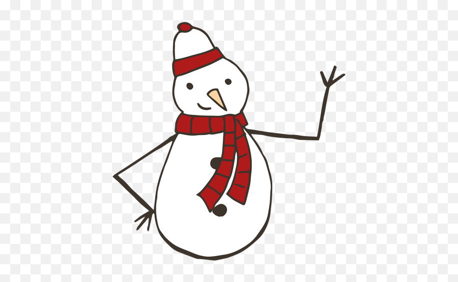 Snowman Carrot Hat Branch Button Scarf Sketch Ad - Boneco De Neve Com Cachecol Emoji,Sombrero Emoticon Facebook