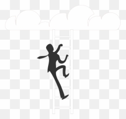 Businessman Climbing To Clouds Clipart - Hard Emoji,Businessman Emoji