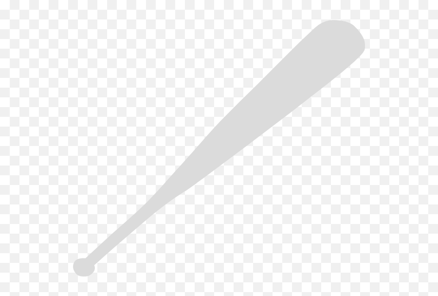 Gray Baseball Bat Clip Art At Clkercom - Vector Clip Art White Baseball Bat Png Emoji,Facebook Emoticons Baseball Bat