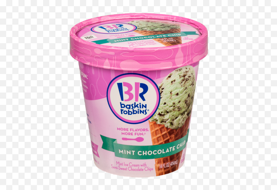 Baskin Robbins Ice Cream Mint Chocolate - Baskin Robbins Pint Png Emoji,Ice Cream Emoji Changing Pillow