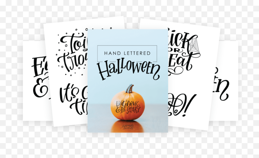 Diy Hand Lettered Halloween Pumpkin - Halloween Emoji,Simple Pumpkin Ideas Emojis