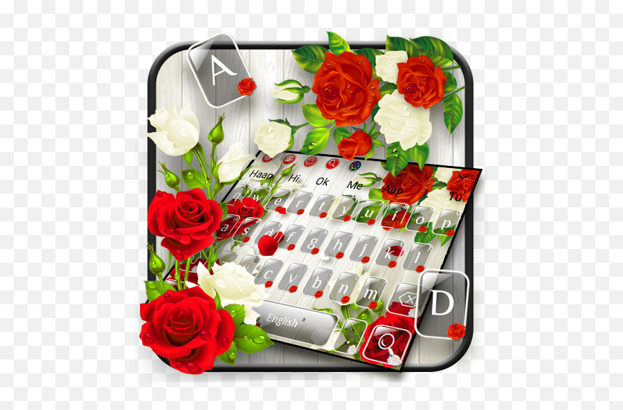 Download Love Roses Keyboard Theme On Pc U0026 Mac With Appkiwi - Floral Emoji,Roses Emoticons