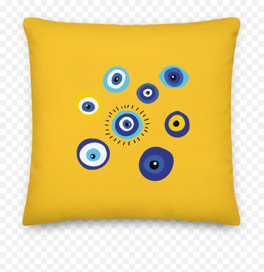 Negative Vibes Protection Pillow With Beautiful Evil Eyes - Divine Child Parish Emoji,Emoticon Pillow