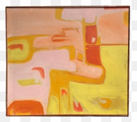 Large Mid Century Modern Abstract Oil On Canvas Signed On - Horizontal Emoji,Contemporary Art Portrait Emotion