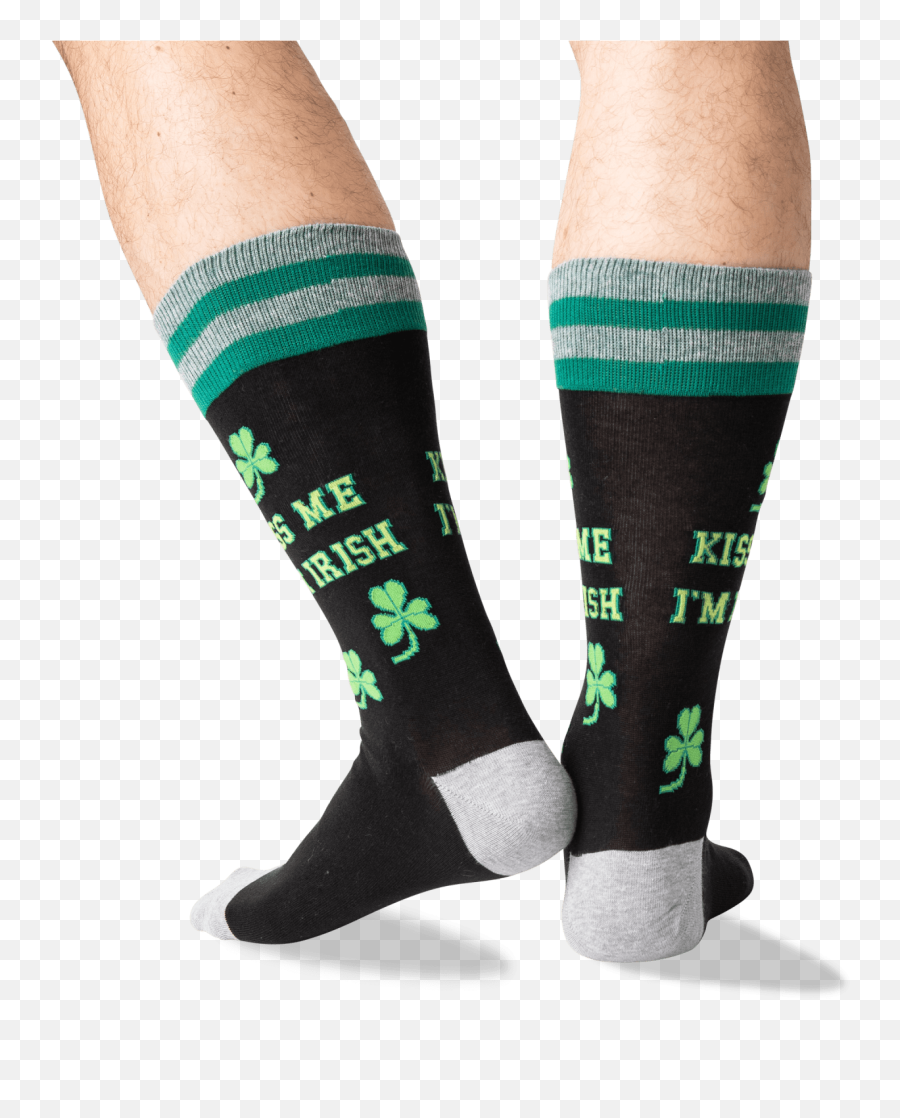 Menu0027s Kiss Me Iu0027m Irish Socks U2013 Hotsox - Unisex Emoji,Irish Clover Emoji