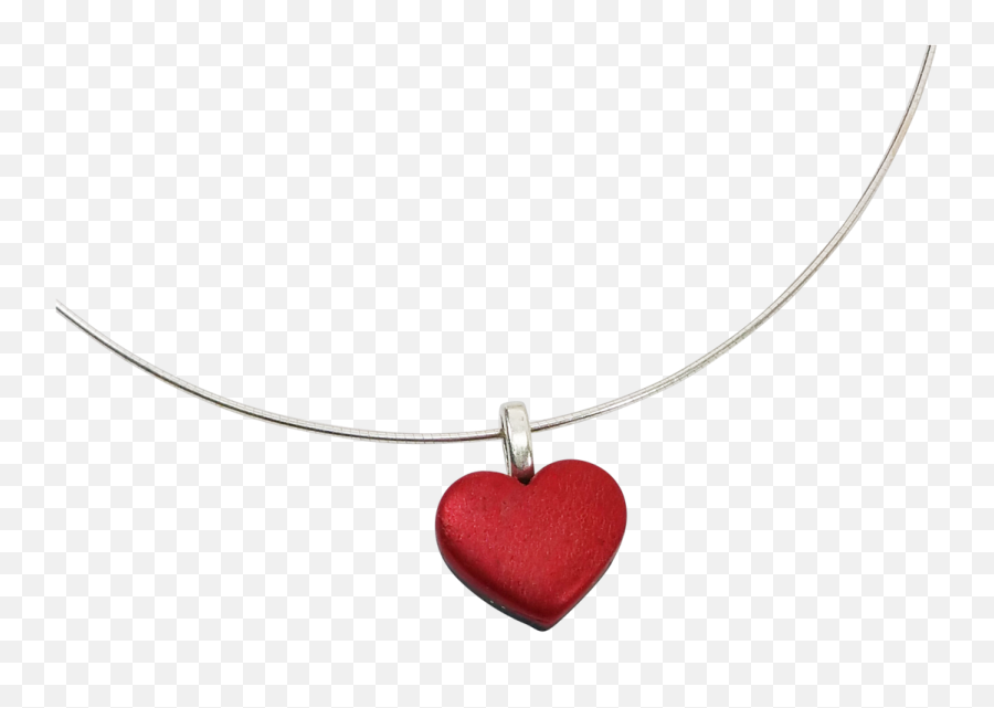 Matte Red Heart Pendant - Tiny Emoji,