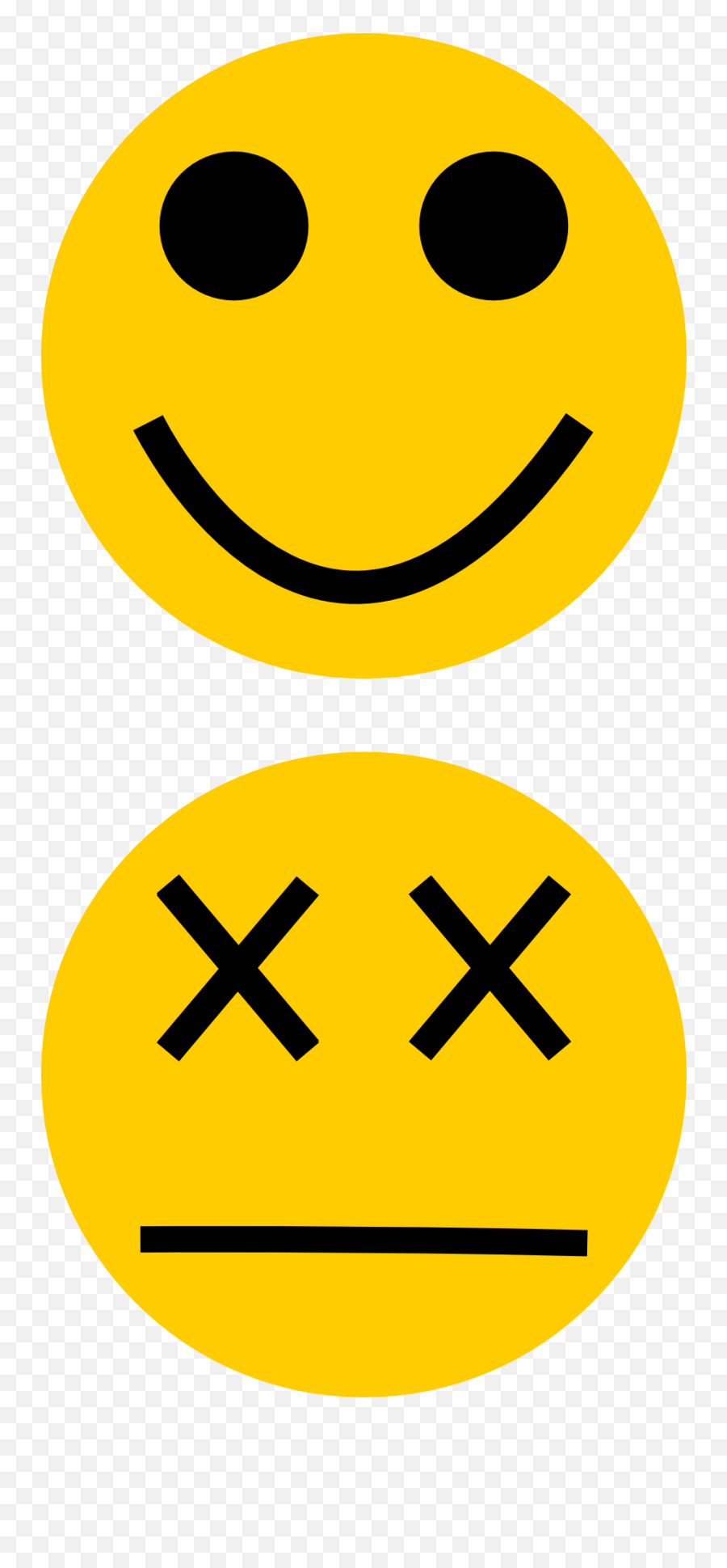 Smiley Emoticon Sick Dead Smile Yellow - Alive Clipart Emoji,Xx Emoticon