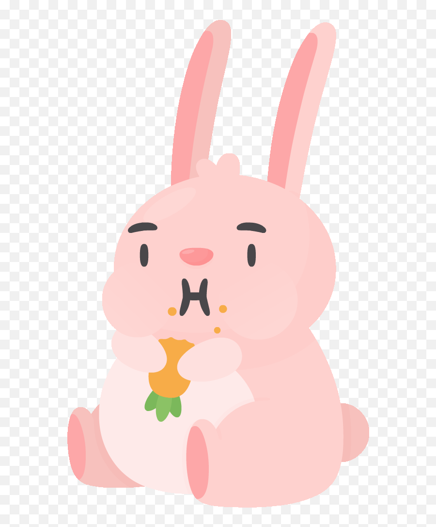 Top Pink Rabbit Stickers For Android U0026 Ios Gfycat - Yummy Food Animated Gif Emoji,Bunny Emoji