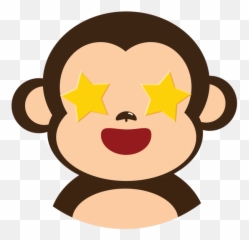 Digital Illustration - Pyus Chan Emoji,Monkey Face Emoji Covering Eyes