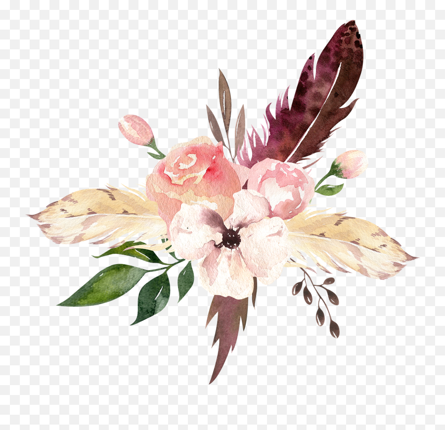 Boquet Bouquet Watercolor Sticker - Fleur Boheme Dessin Emoji,Boquet Emoji