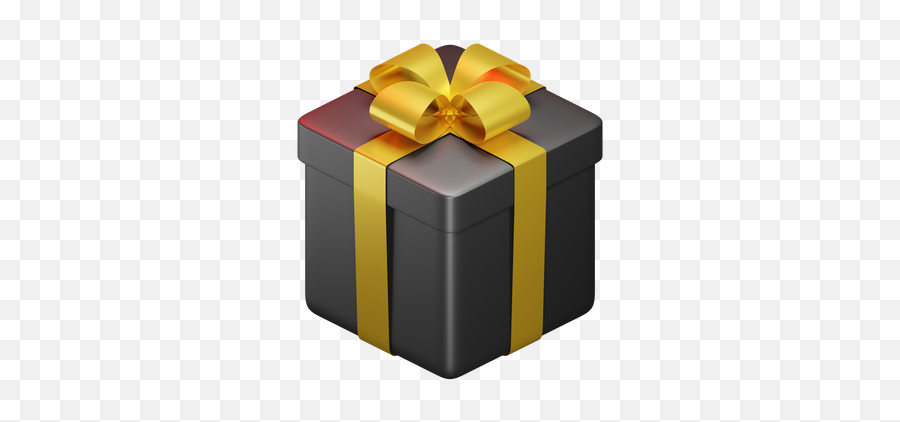 Premium Gift Box 3d Illustration Download In Png Obj Or Emoji,Black Box Emoji