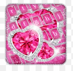 Pink Diamond Love Keyboard Theme - Girly Emoji,Pink Diamond Emoji