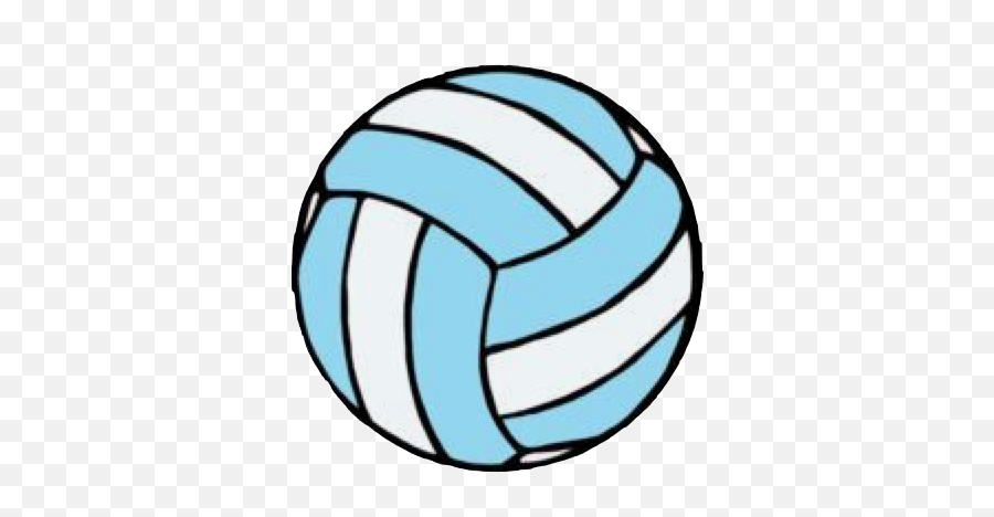 Aesthetic Volleyball Sticker - Blue And White Volleyball Emoji,Water Polo Ball Emoji