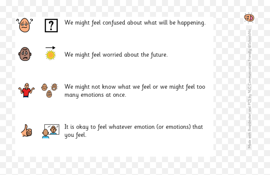 Returning To School Emotions Communication Friendly - Dot Emoji,2 Emotions