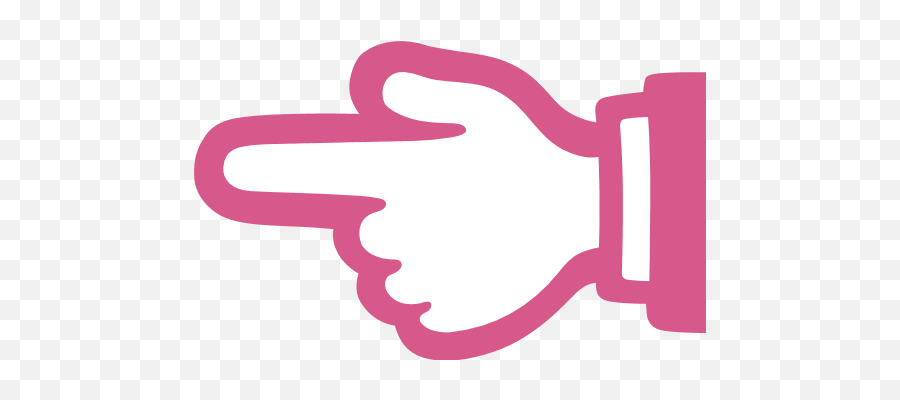 White Left Pointing Backhand Index Id 7297 Emojicouk - Left Point Finger Emoji,Pointing Emoji