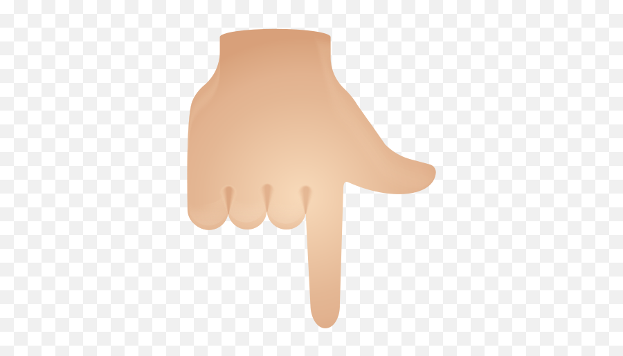 Backhand Index Pointing Down Light Skin - Sign Language Emoji,Pointing Down Emoji