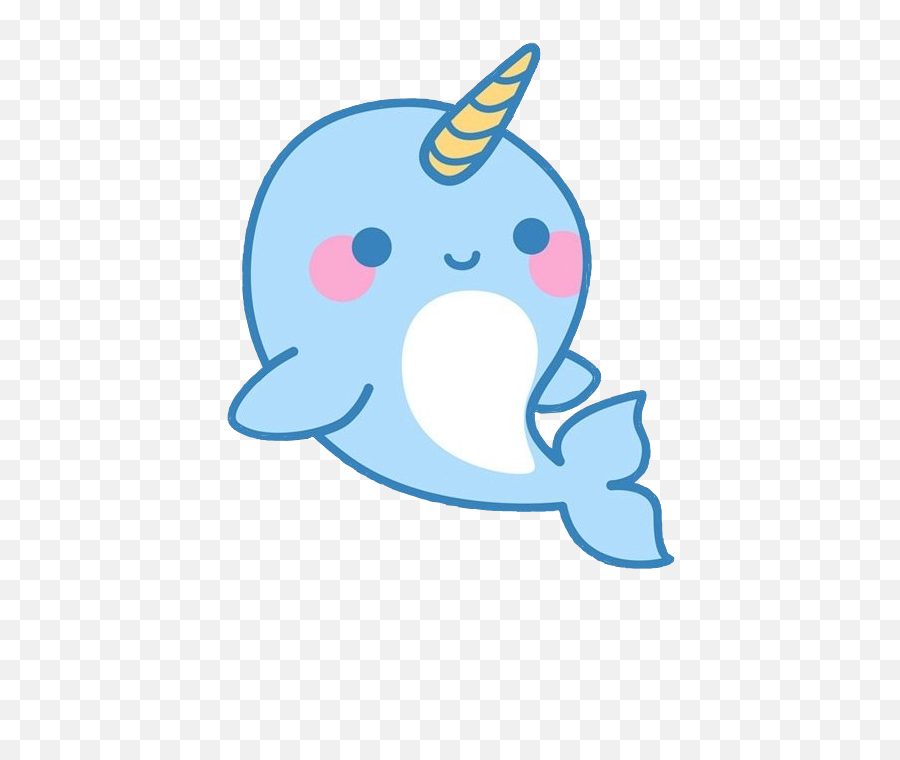 Discover Trending Narwhal Stickers Picsart - Cute Narwhal Clipart Emoji,Narwal Emoji