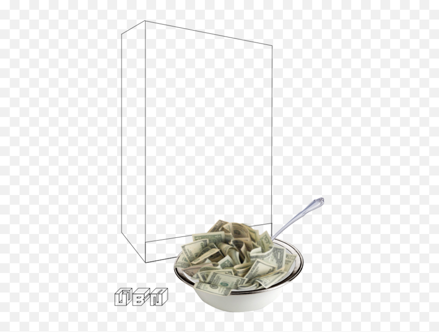Cereal Box With Bowl And Cash Psd Official Psds - Cereal Bowl With Money Emoji,Emoji In Cereal