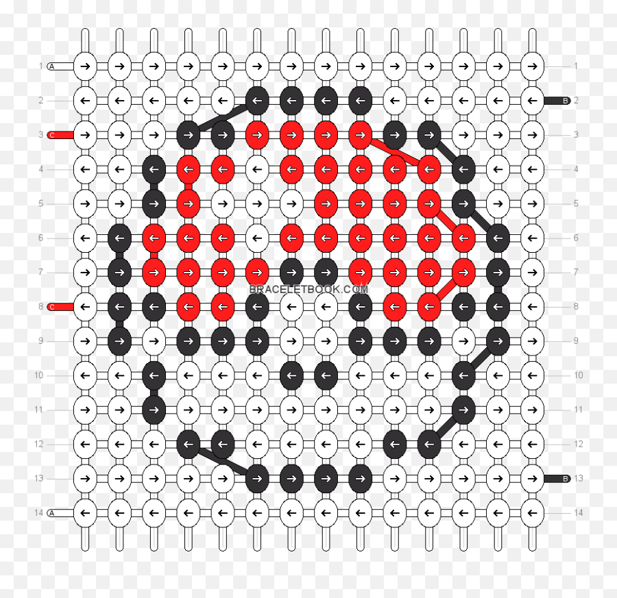 Alpha Friendship Bracelet Pattern 18474 Alpha Patterns - Mushroom Pattern Friendship Bracelet Emoji,Emoji Braclet