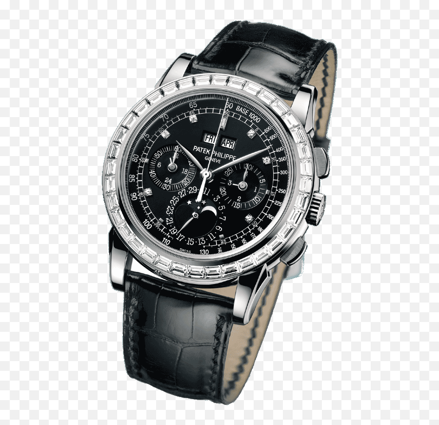 High End Luxury - Patek 5971 Diamond Emoji,Emotion Gray Silicone Smartwatch