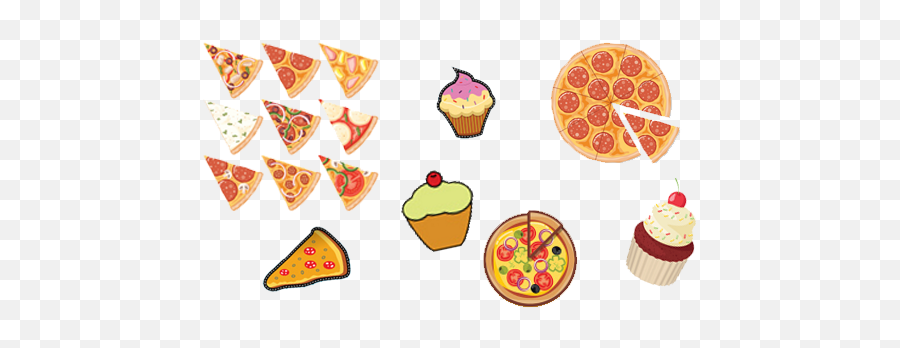 Download New Group Pizza And Cupcakes - Pizza And Cupcakes 9 Pizza Slices Clipart Emoji,Where To Buy Emoji Cupcakes