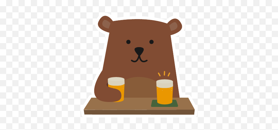 Francisca Veloso - Pint Glass Emoji,Bear Emoji