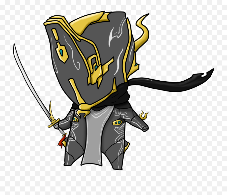 Excalibur Umbra Chibi - Warframe Excalibur Umbra Chibi Emoji,Warframe Chibi Emojis