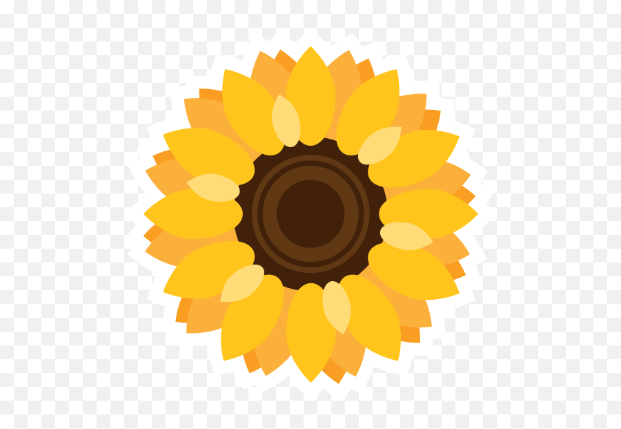 Vibrant Sunflower Sticker - Sunflower Illustration Vector Emoji,Facebook Sunflower Emoticons