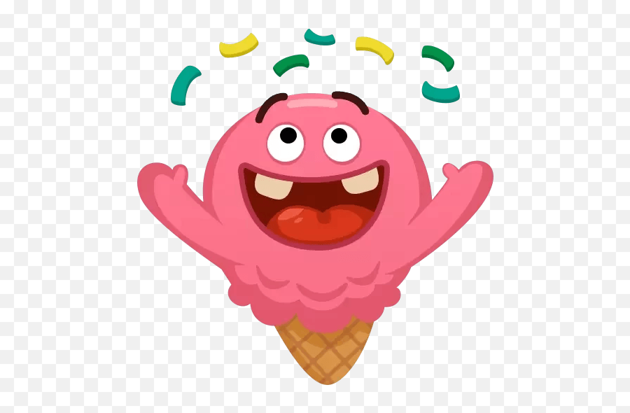 Ice Cream - Telegram Sticker Happy Emoji,What Is The Ice Cream Emoji